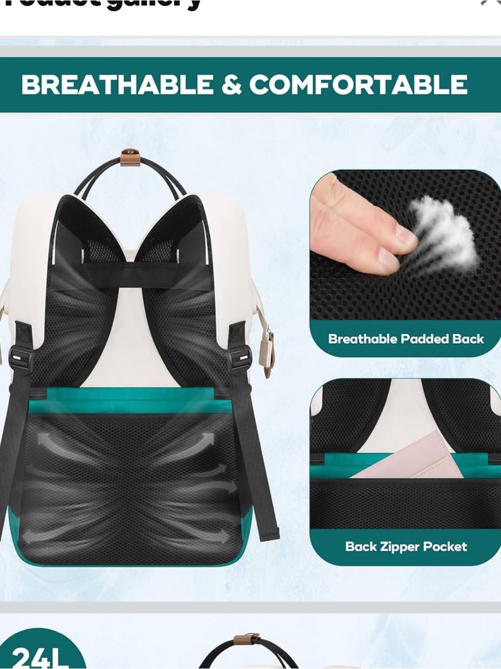 Cooler Backpack 36 Cans Insulated Leakproof Double Deck Lightweight Beach Travel - Picture 9 of 10
